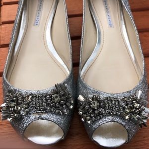 Vera Wang Silver Lanie Flats